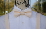 (10-26) Champagne Pink Bow Tie and/or Suspenders - Mr. Bow Tie