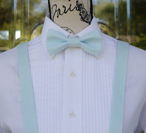 (43-247) Pastel Blue Bow Tie and/or Suspenders - Mr. Bow Tie