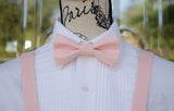 (11-145) Pastel Pink Bow Tie and/or Suspenders - Mr. Bow Tie