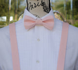 (11-145) Pastel Pink Bow Tie and/or Suspenders - Mr. Bow Tie