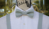 (65-219) Platinum Gray Bow Tie and/or Suspenders - Mr. Bow Tie