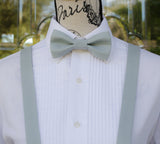 (65-219) Platinum Gray Bow Tie and/or Suspenders - Mr. Bow Tie
