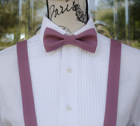 (25-204) Plum Bow Tie and/or Suspenders - Mr. Bow Tie