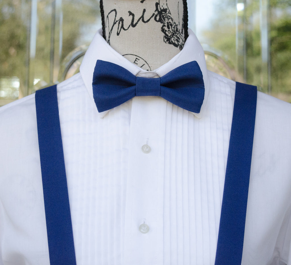 Blue Bow Ties and Suspenders (Royal Blue)