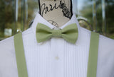 (61-172) Sage Green Bow Tie and/or Suspenders - Mr. Bow Tie