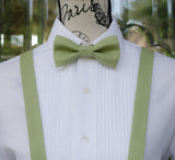 (61-172) Sage Green Bow Tie and/or Suspenders - Mr. Bow Tie