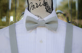 (64-183) Silver Gray Bow Tie and/or Suspenders - Mr. Bow Tie