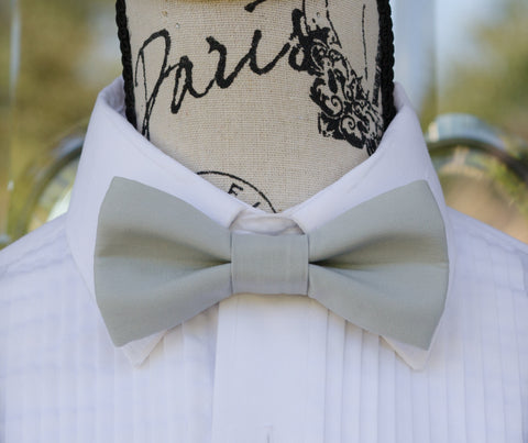 (64-183) Silver Gray Bow Tie - Mr. Bow Tie