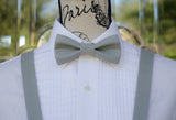 (66-184) Steel Gray Bow Tie and/or Suspenders - Mr. Bow Tie
