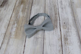 (66-184) Steel Grey Bow Tie - Mr. Bow Tie
