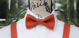 Sunset Orange Bow Tie and/or Suspenders (124)