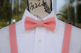 (16-89) Tea Rose Bow Tie and/or Suspenders - Mr. Bow Tie