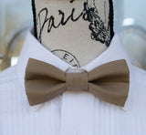 (63-129) Dark Taupe Bow Tie and/or Suspenders - Mr. Bow Tie