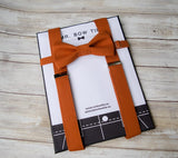 (04-293) Burnt Orange Bow Tie and/or Suspenders - Mr. Bow Tie