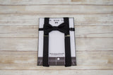 (69-99) Tux Black Bow Tie and/or Suspenders - Mr. Bow Tie
