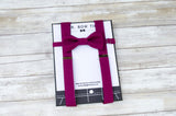 (23-217) Boysenberry Bow Tie and/or Suspenders - Mr. Bow Tie